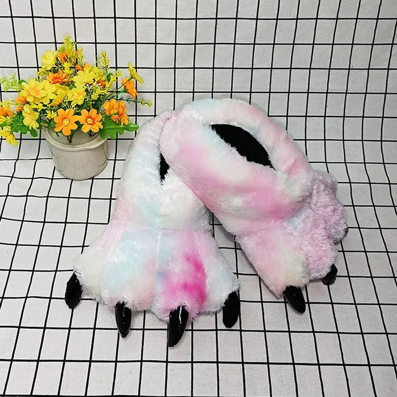 

Brand Couple Cotton Slippers Cartoon Fashion Home Women's Slippers Cute Claws Warm Men's Cotton Slippers Thickened Women Slipper