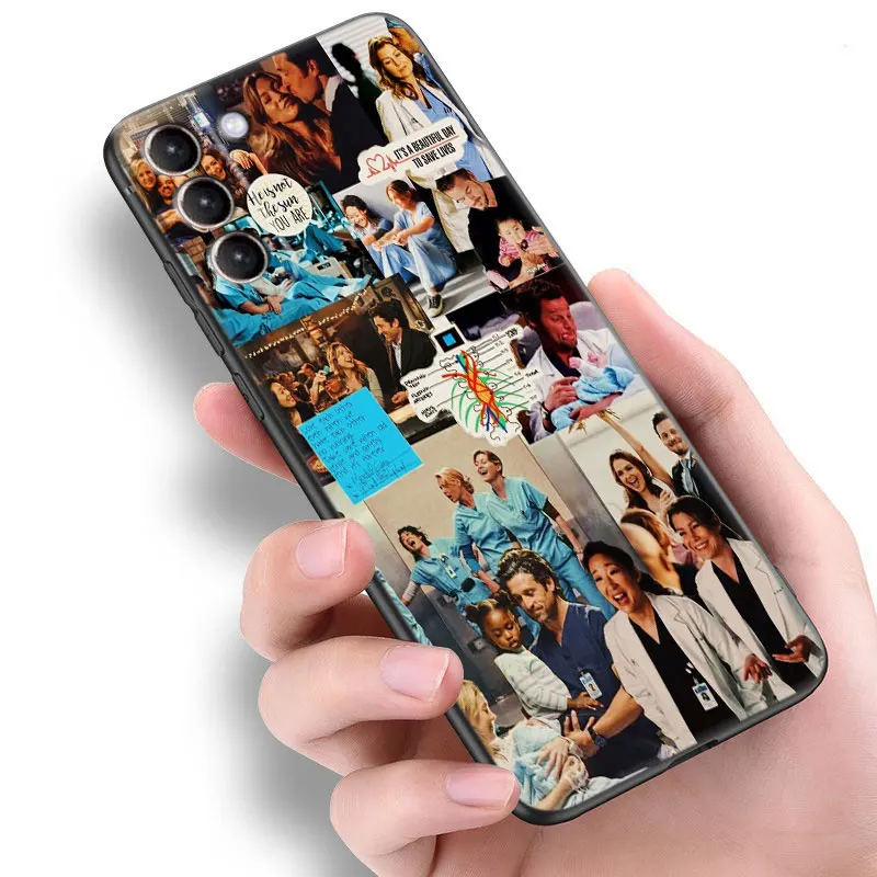 Чехол Greys для анатомии врачей медсестер черный чехол Samsung S23 Ultra S22 S21 Plus S20 FE A13 A14 A23