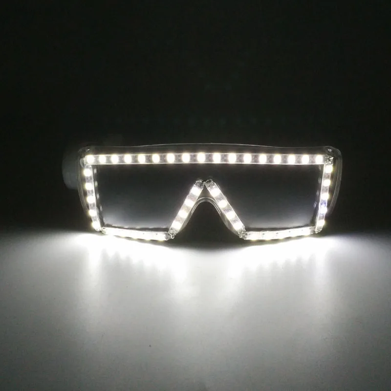 

Fashion Neon Light Glasses Bar Supplies LED Glowing Goggles Glasses Cool Luminous Glasses Christmas Festival Props