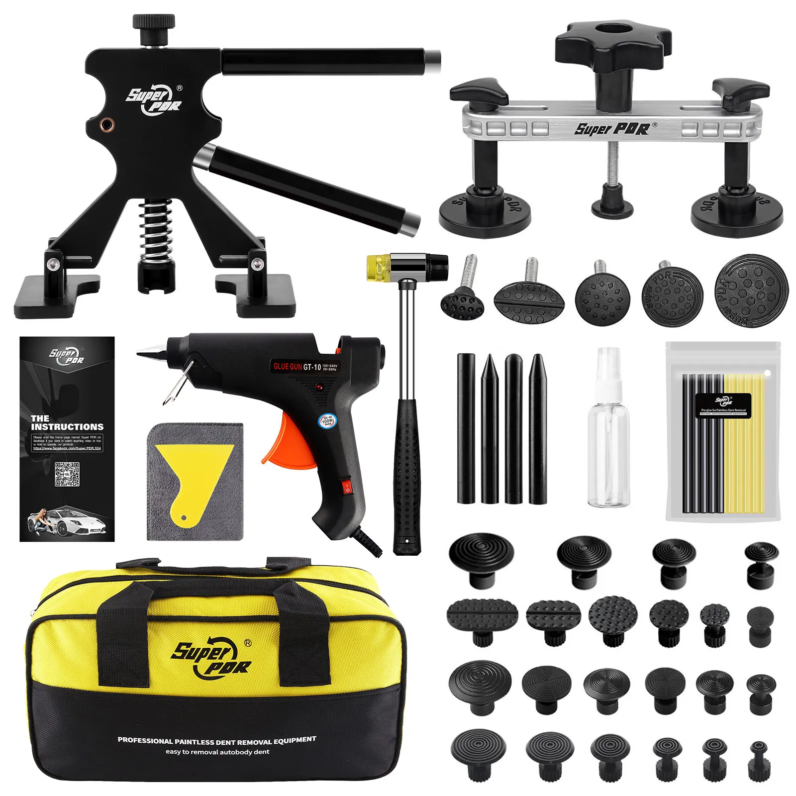 

Универсальный автомобильный вытягиватель вмятин 51 шт./компл. пластиковая присоска для вытягивания автомобиля удаление вмятин вкладки для ремонта листа металла