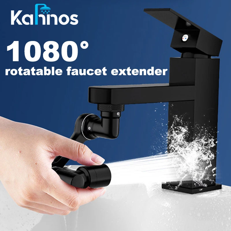 

New 1080° Rotation Aerator Faucet Extender Splash Filter Faucets Bubbler Nozzle Robotic Arm for Kitchen Bathroom Accessories