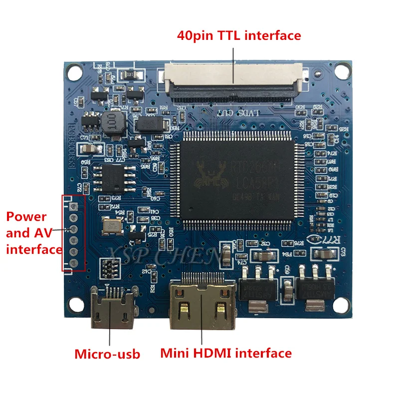 Mini Driver Board 40 Pin HJ080IA-01E LCD Controller HDMI Compatible EJ080NA-04C HJ080IA-01F 1024*768 LCD Panel Micro-USB5V