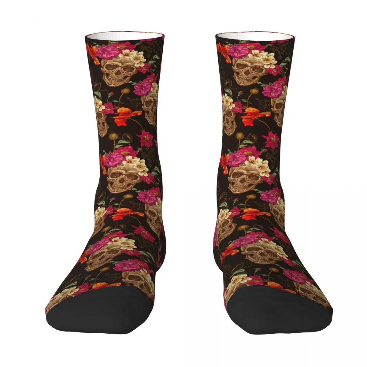 Skull And Flowers Seamless Background Adult Socks,Unisex socks,men Socks women Socks