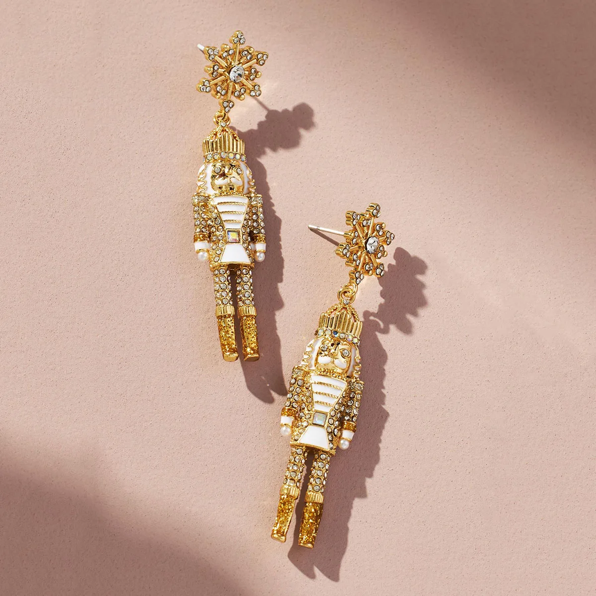 Рождественские Тематические Висячие Серьги Женские Металлические В Богемном