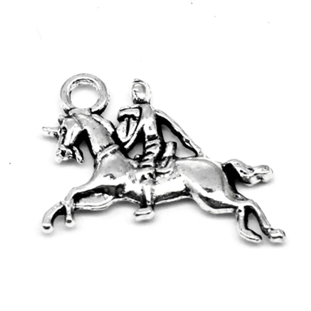 

Horseback Riding Charm For Making Jewelry Diy Finding 50pcs 17x25mm