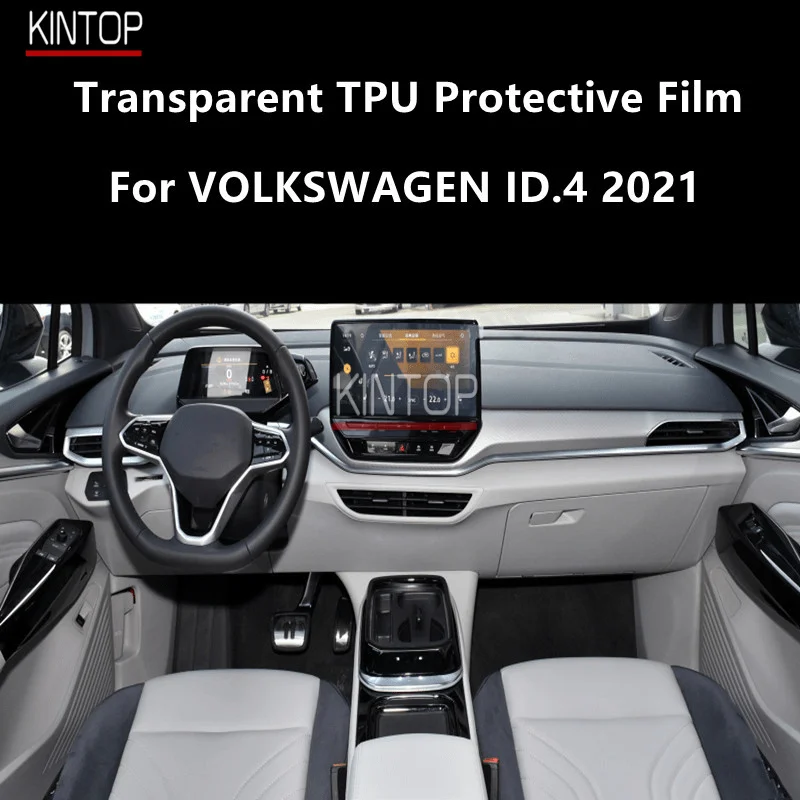 

For VOLKSWAGEN ID.4 2021 Car Interior Center Console Transparent TPU Protective Film Anti-scratch Repair Film Accessories Refit
