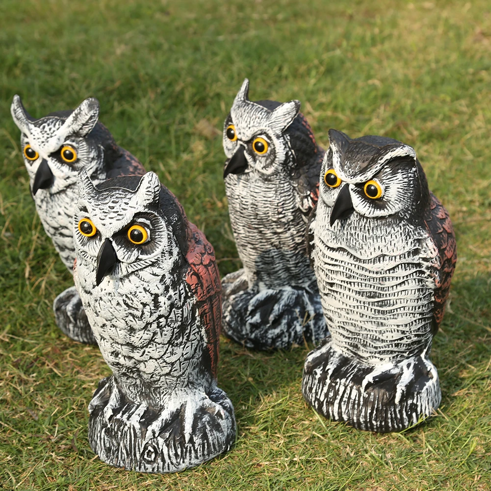 

Realistic Bird Scarer Lifelike Owl Prowler Decoy Protection Repellent Pest Control Scarecrow Garden Crafts Decor