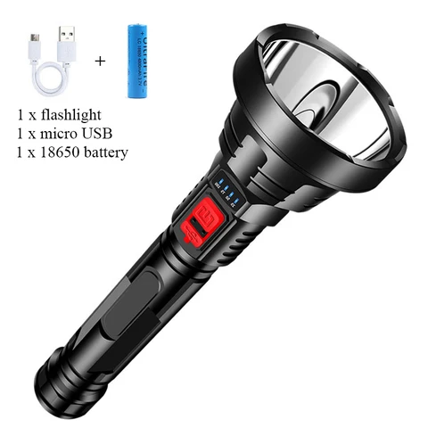 Бесплатная доставка, Ультраяркий Мощный тактический охотничий фонарик, водонепроницаемый фонарь для кемпинга на открытом воздухе, светодиодный фонарик с USB-зарядкой