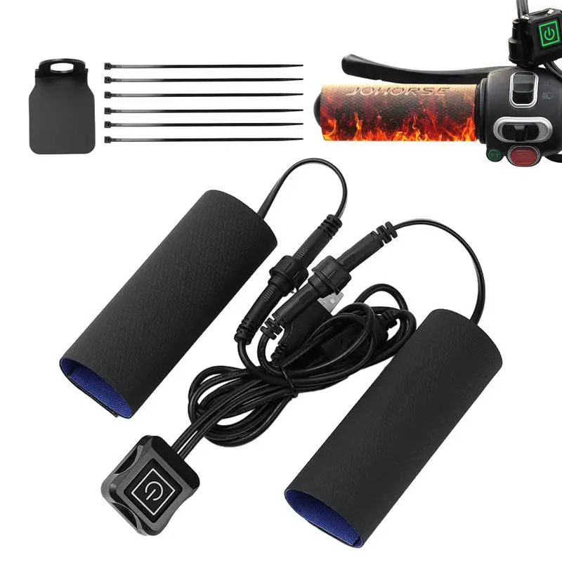 

Motorcycle Hand Heated Grips Molded Grips USB 6 Gear Warmer Electric Heated Grip Cover Anti Vibration Anti Slip Hot Handlebar