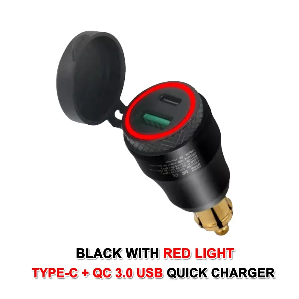 

Зарядное устройство для мотоцикла R1200RT с переключателем QC 3,0 USB PD Type-C, аксессуары для BMW R1200GS R1250GS R1300GS ADV F800GS F800GT R12