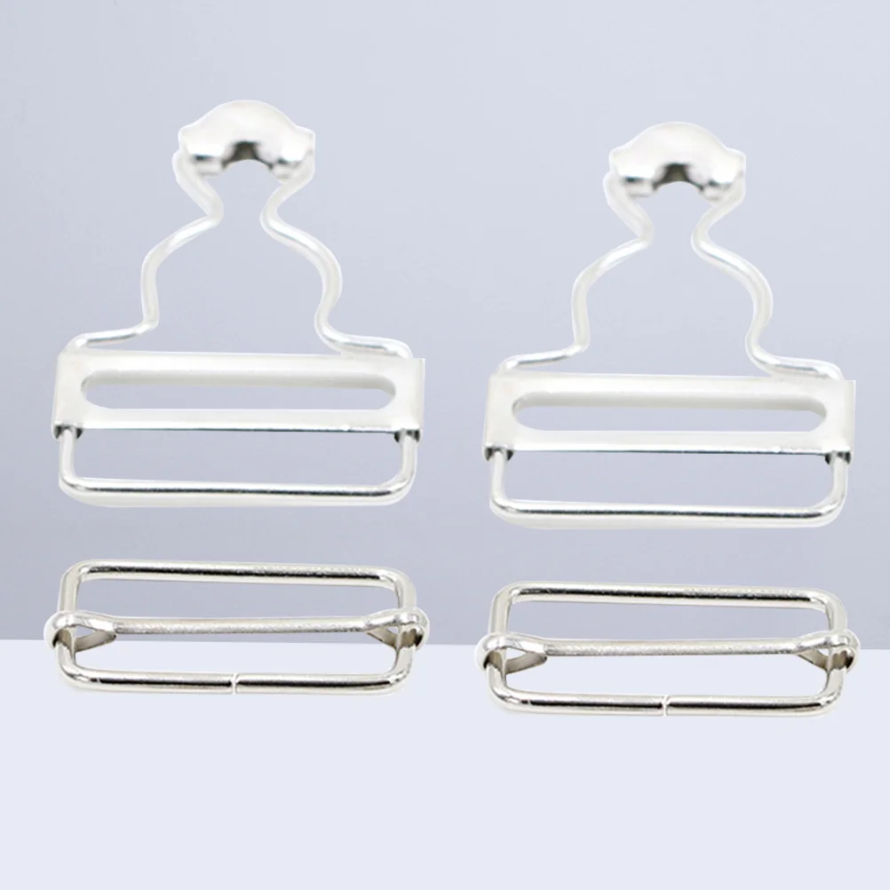 

4pcs Suspender Buckle Overall Buckles Suspenders Dungaree Fastener Overall Clip Suspender Buckle Replacement Sliding DIY Sewing