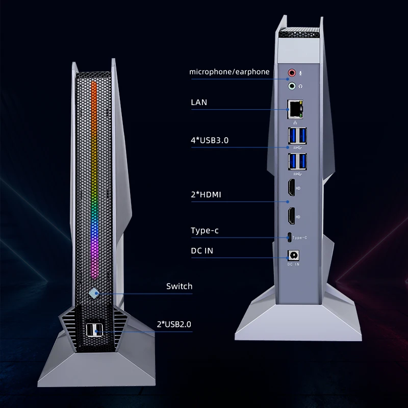 2023 Мини-Игровой ПК 12-го поколения Intel i9 12900H i7 12700H Nvidia RTX 3050 4G PCIE4.0 2xDDR4 Windows 11