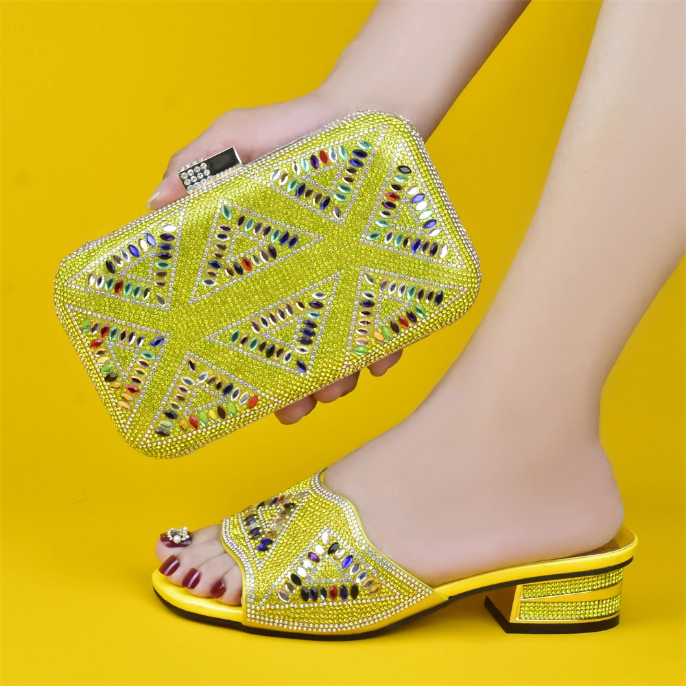 Doershow хорошая цена африканская Свадебная обувь Итальянская с подходящими сумками