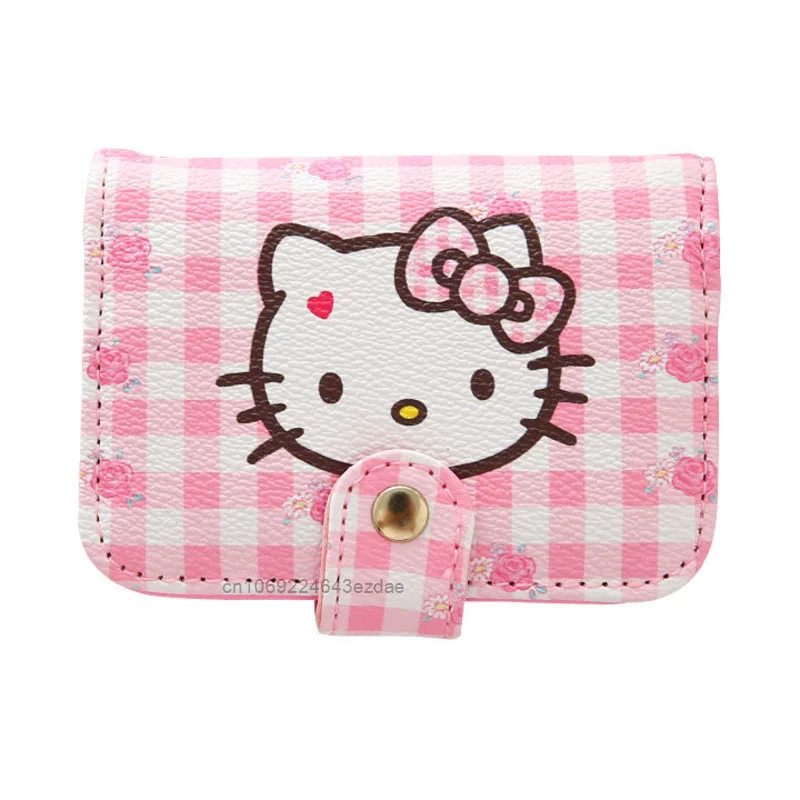 Кошелек модного дизайна Sanrio Cartoon для женщин Hello Kitty Карточные сумки Симпатичный печатный кошелек для монет Корейский стиль Кавай Эстетичная сумка.