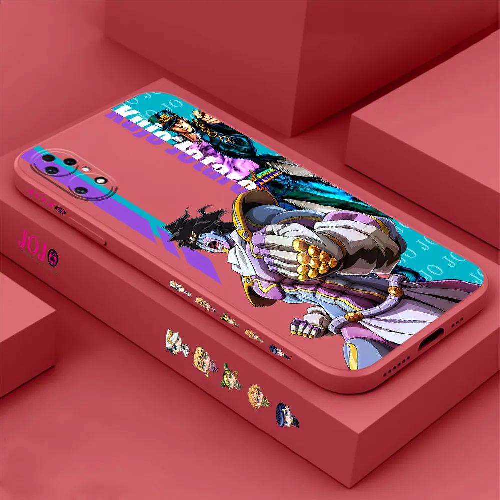 

Anime JoJos Bizarre Adventure Phone Case For Huawei P60 P50 P40 P30 P20 Mate 50 40 30 20 20X 10 Colour Liquid Silicone Cover