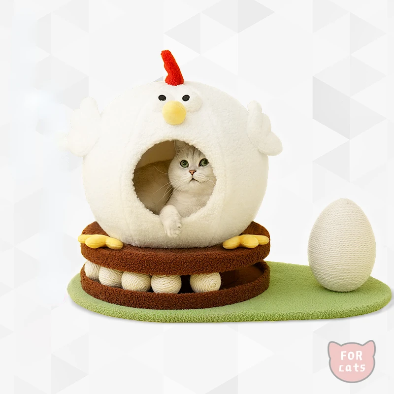 

Куриное гнездо для кошек, летнее охлаждение, всесезонный Универсальный вращающийся домик для кошек