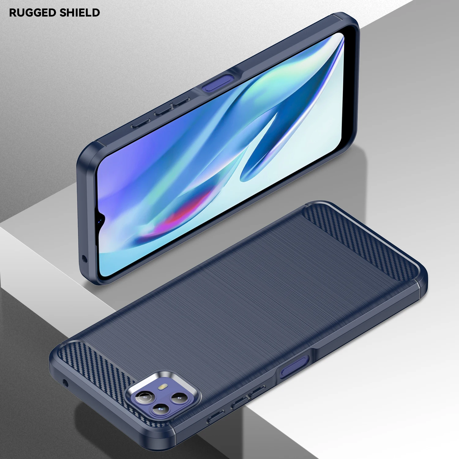 

Case for Moto G50 5G G60 G40 G100 Edge 20 Pro Lite G9 E7 Power Soft Silicon Brushed with Texture Carbon Fiber Design Phone Cover