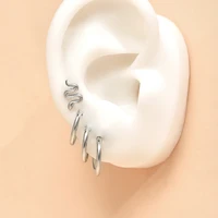 simple women snake shape geometry earrings set creative ear jewelry