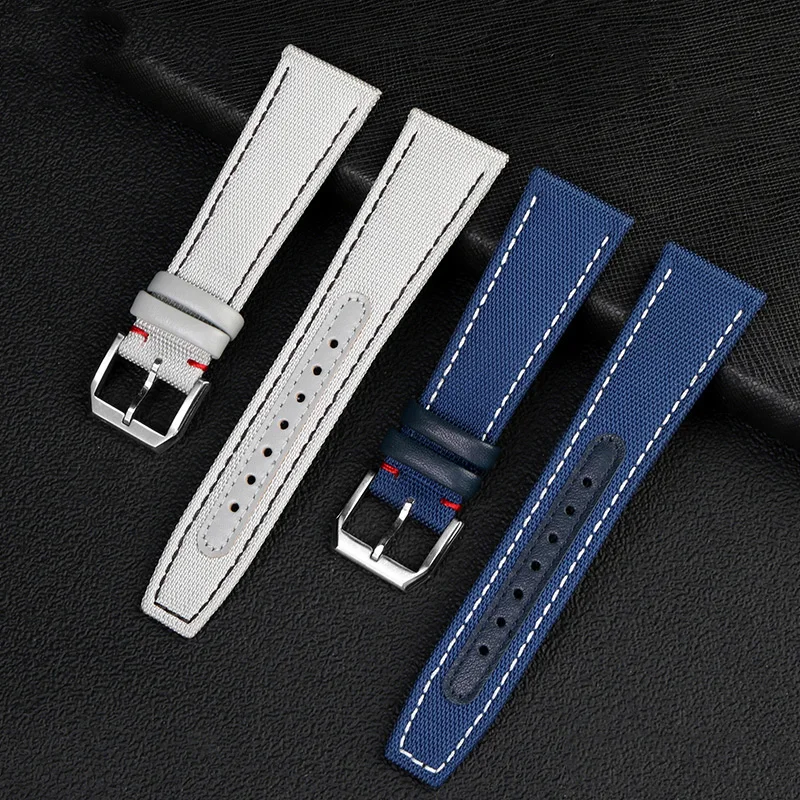 20mm 21mm 22mm High Quality cave leather watch band For Iwc pilot Mark 18 Portugal strap men's accessories  Bracelet