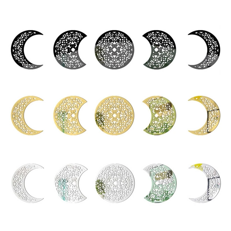 

5 шт., декоративные 3D-наклейки на стену в виде Луны