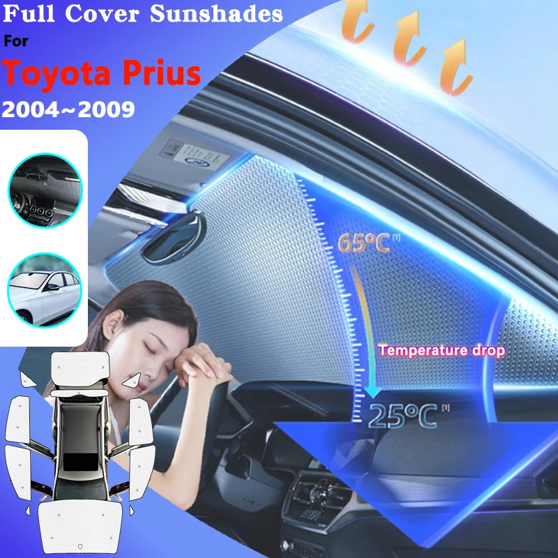 

Солнцезащитные очки для автомобилей Toyota Prius XW20, аксессуары 2004 2005 2006 2007 2008 2009, солнцезащитный козырек для лобового стекла автомобиля с защито...