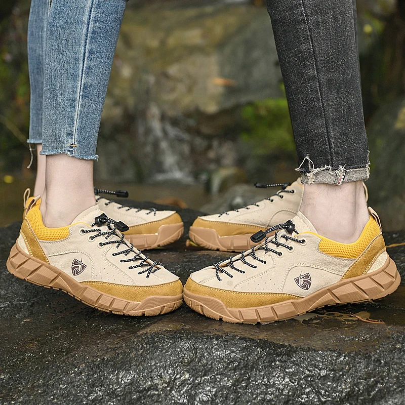 High Quality Leather Men's Hiking Shoes Outdoor Lover Sport Trekking Shoes Men Hunting Trekking Sneakers Climbing Tourism Shoes