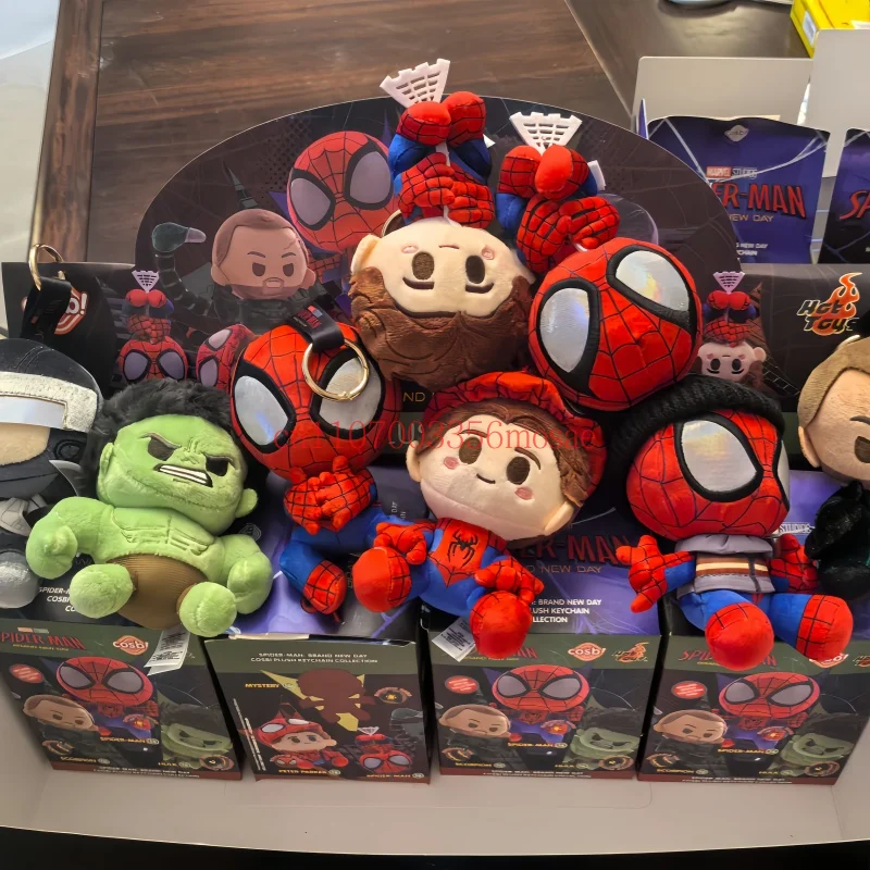 Фото Коллекционный плюшевый брелок-подвеска Hot Toys Cosbi Spider-Man Marvel из серии New Day, в слепой коробке, для взрослых коллекционеров, декор, подарки №3