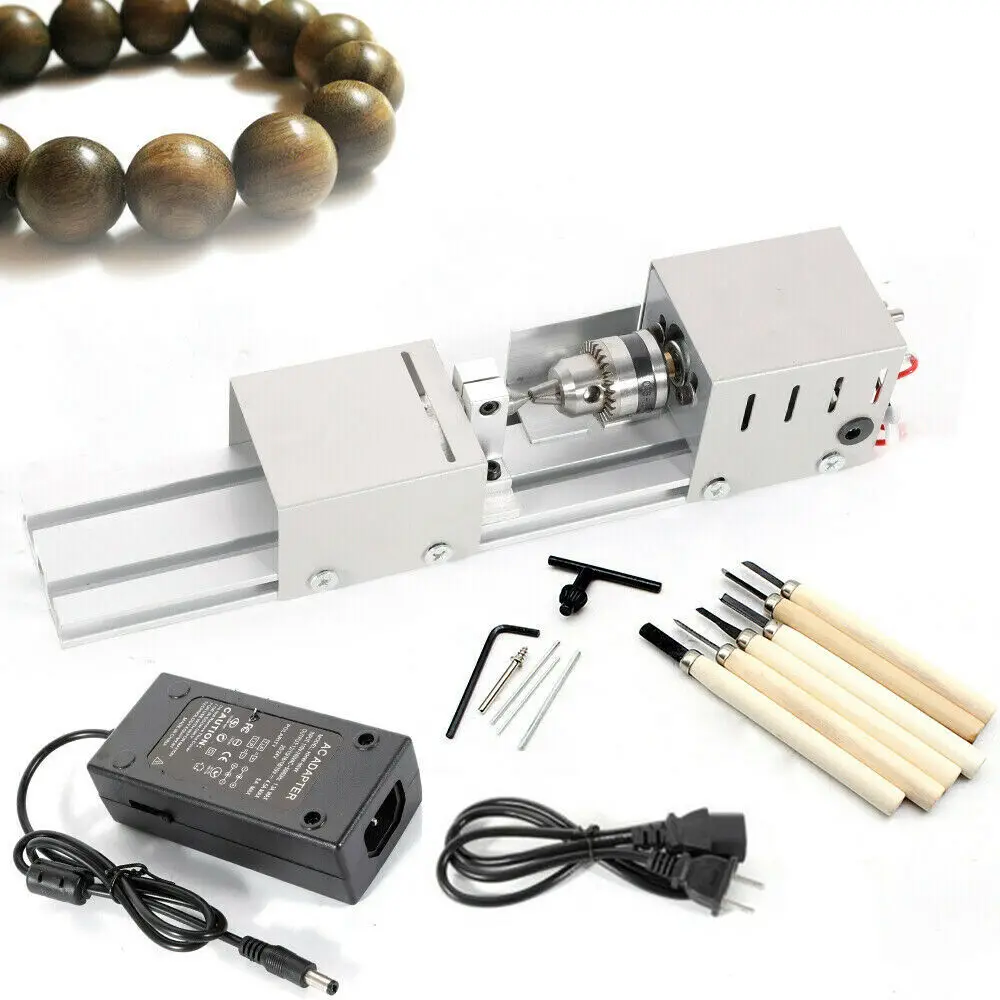 100W DIY Mini Lathe Beads Polisher Machine Woodwork Table Sa