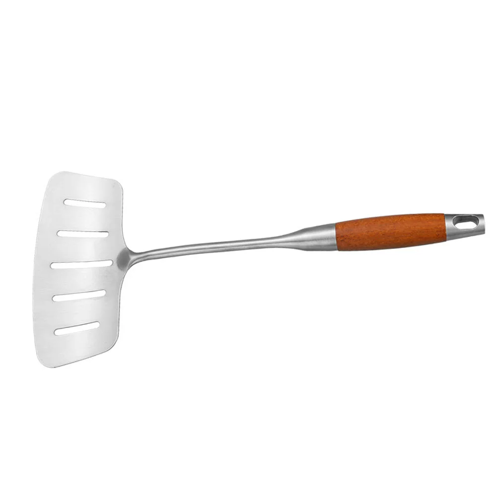 

Spatulabbq Spatulascheese Fried Wok Steak Sturdy Griddle Metal Turner Grill Flipper Handle Woodenwiden Slotted Fillet Fry