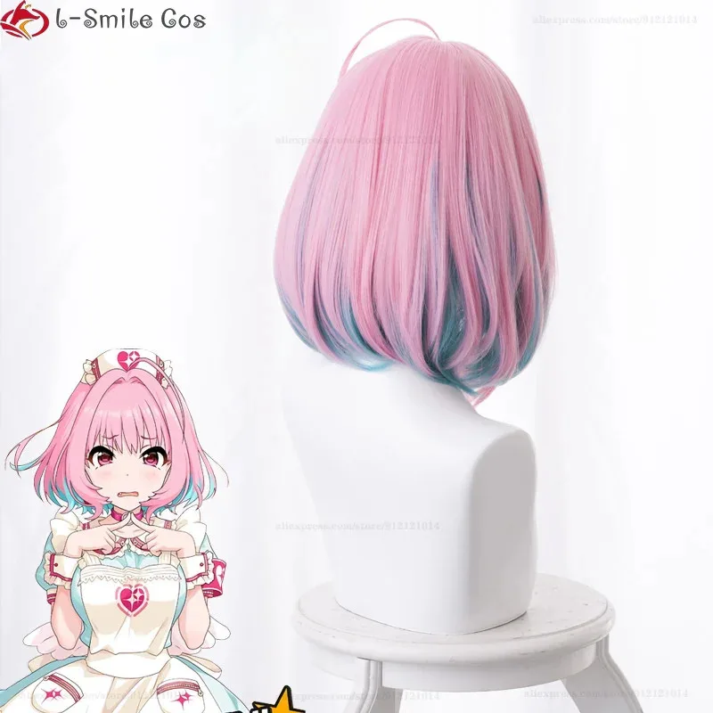 Фото Vivi 2025 Yumemi Riamu Game Косплей Длинные 38 см термостойкие синтетические волосы Парики для вечеринок + Кепка для парика №5