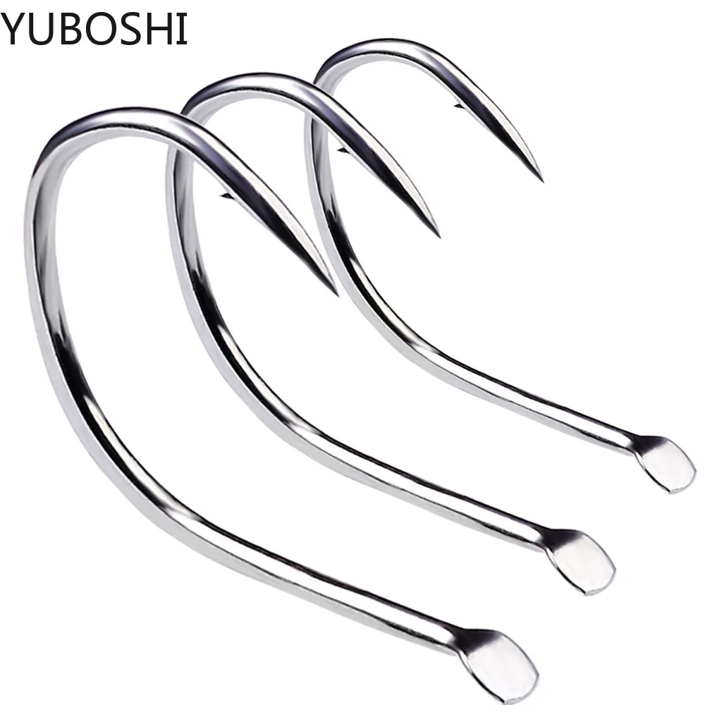 

YUBOSHI New 1/0#-6/0# Antiseptic Saltwater Bass Barbed Fishing Hook Large High Carbon Single Hook Fishing Accessories