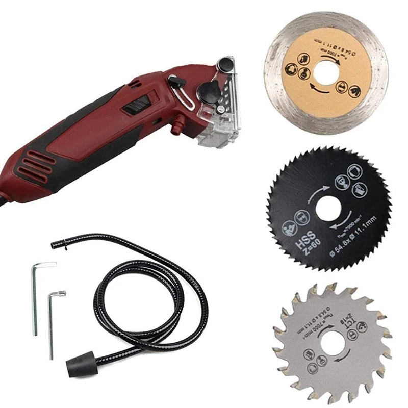 

Mini Electric Compact Circular Saw 400W Circular Saw Machine Woodworking Tools Cutting Blades Kit US Plug