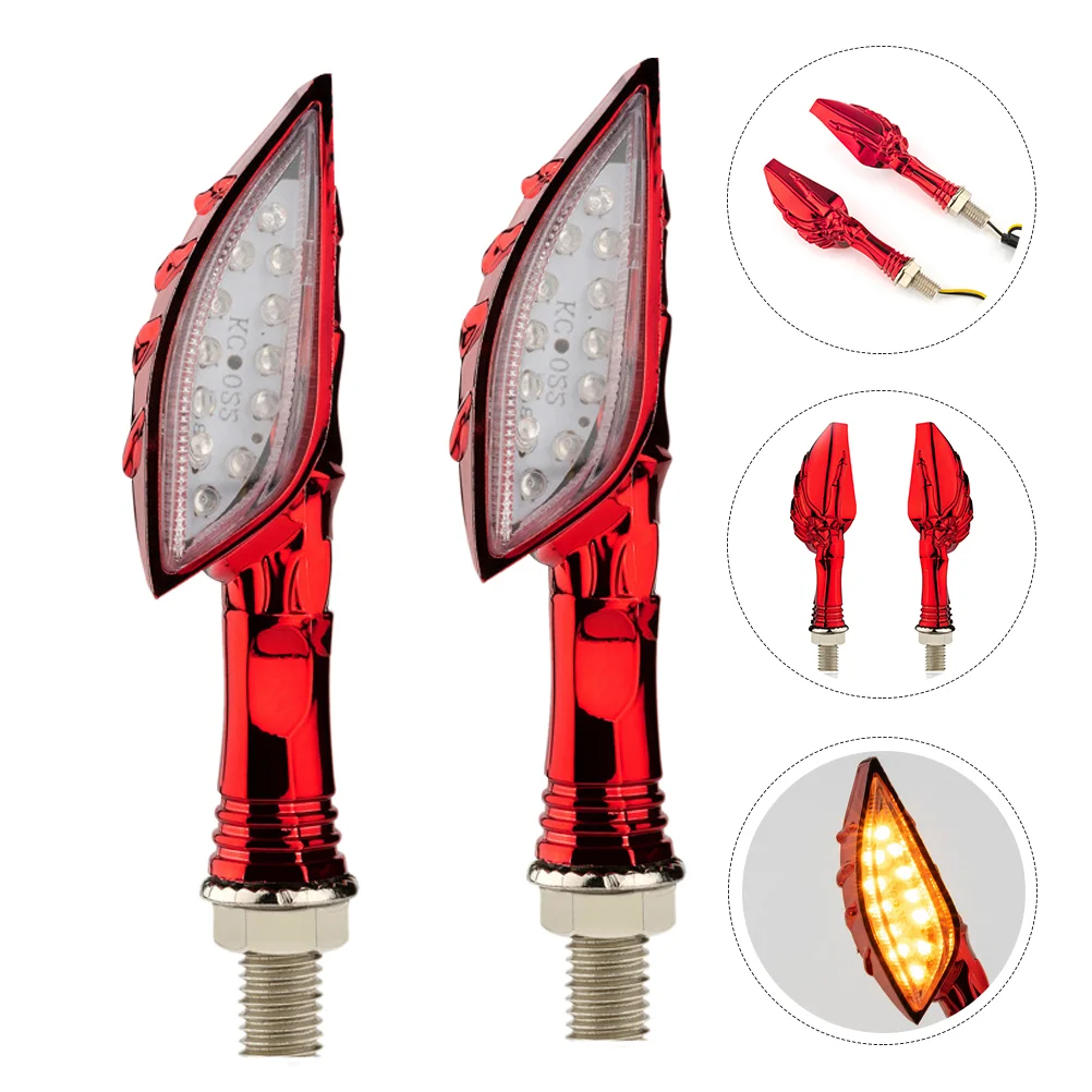 

2pcs LED Turn Signal Light Motorcycle Indicators Light Warning Side Light (Red)