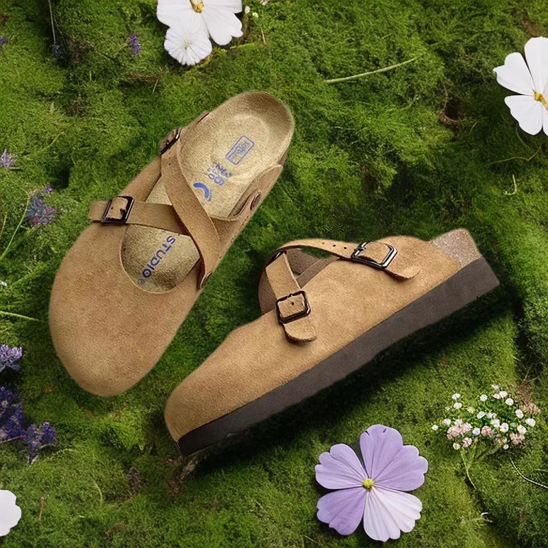 

Женские сандалии, новая упаковка, полутапочки с лямками на голову, летняя мода, со ста дамских тапочек, Birkenstock Mujer