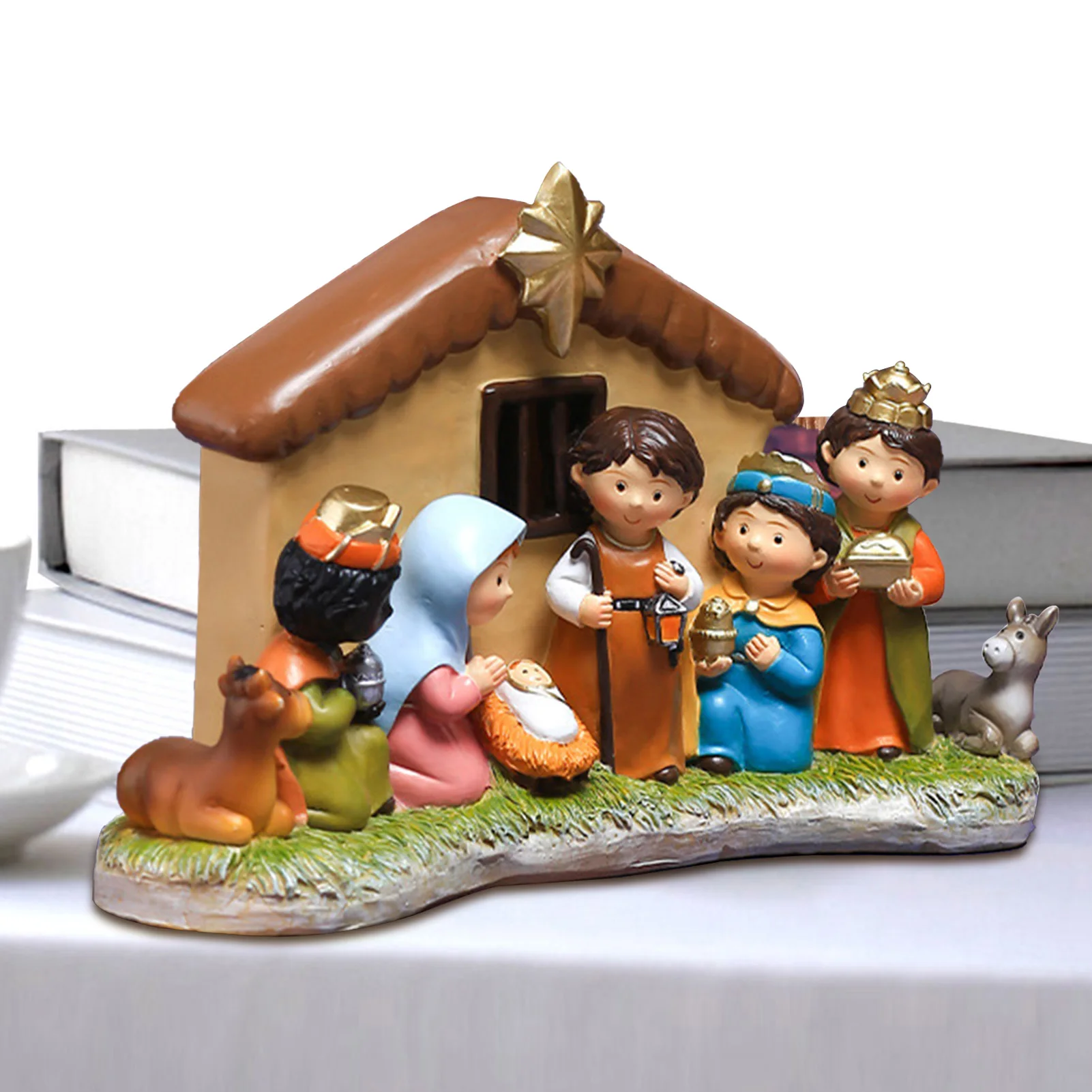 

Nativity Sets For Christmas Indoor Resin Nativity Scene Holy Family Decorative Tabletop Accessories For Christmas To Friends