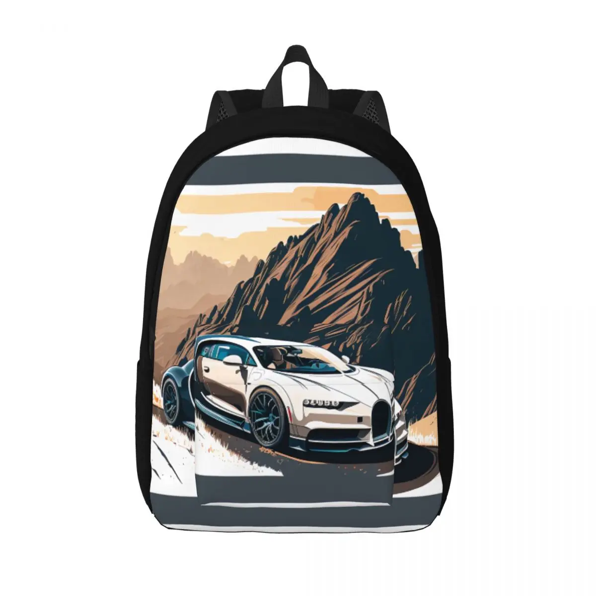 

Sports Car Canvas Backpacks Sun Mountain Primary School Soft Backpack Pretty Bags