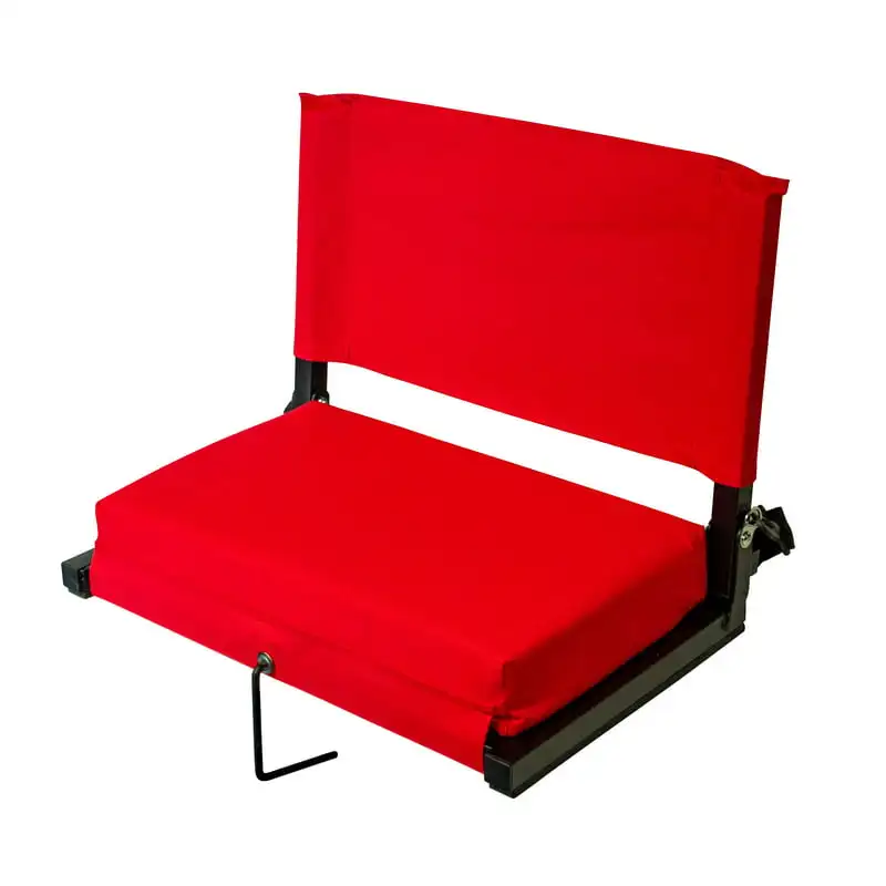 

Chairs for Bleachers with Back Support by , Extra-Large Ultra-Padded Seat for Complete Comfort, Easy Carry Handle with Adjustabl