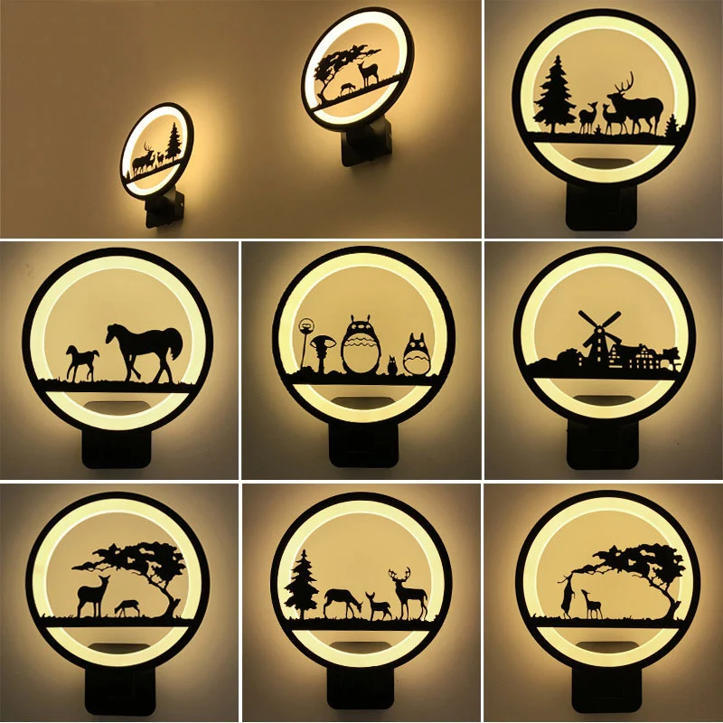 

Simple Round LED Wall Light Indoor Lighting Wall Lamp Nordic Decor Fixture For Home Living Room Bedroom Lustre Wall Lamp Bedroom