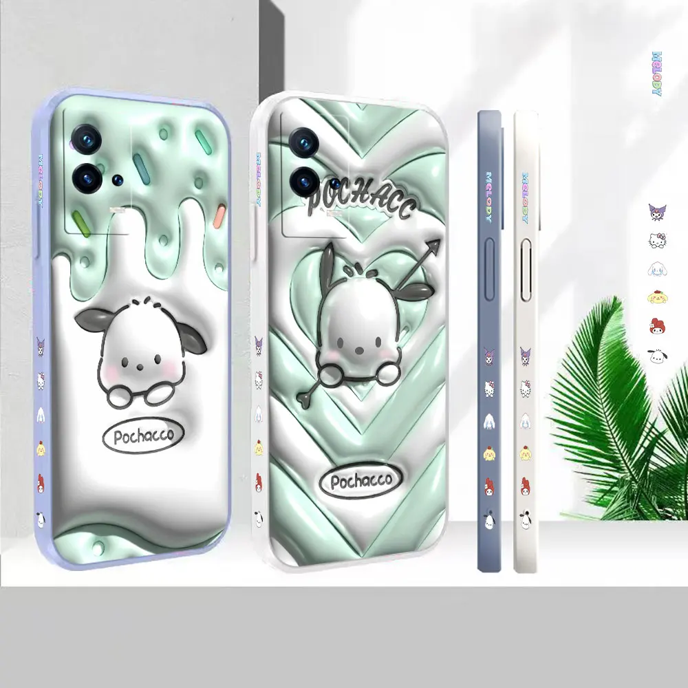 

Liquid Silicone Phone Case For VIVO IQOO 11 10 9 8 7 5 Z7 Z6 Z5 Z3 Neo 7 6 5 5S 3 Colour Funny Cute Pochacco Cover Fundas Cqoues