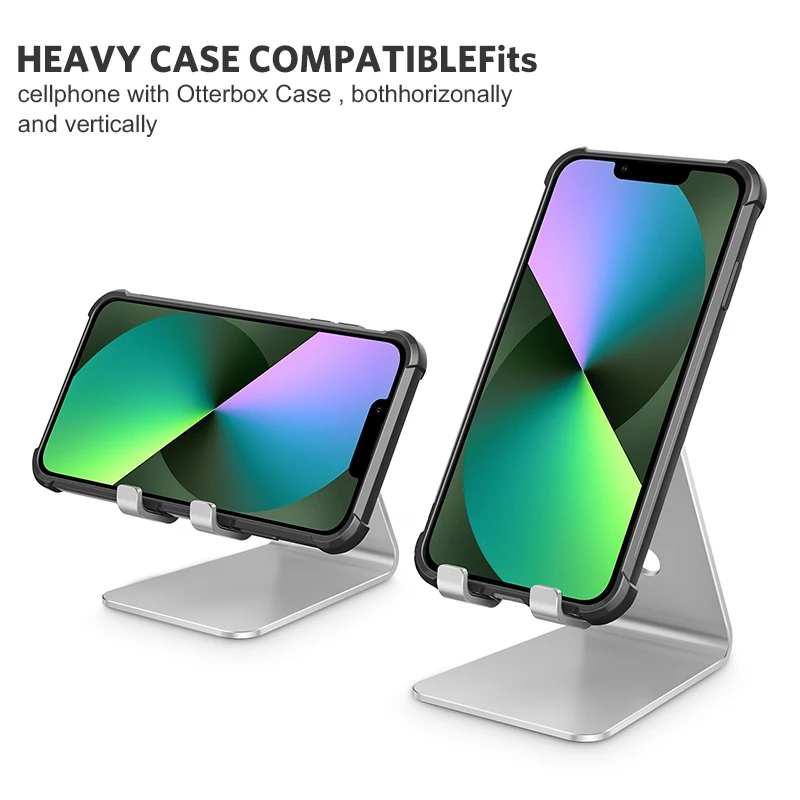 OMOTON C2 Adjustable Cell Phone Stand Aluminum Creative Lazy Dock Support Bracket Mobile Phone Holder Table Mount Universal Grip