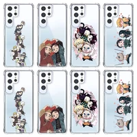 ghost slayer anime case for samsung s21plus s21 s22ultra s22 s20ultra s20 fe s10 plus note 10 a52s 5g a52 shockproof clear cover