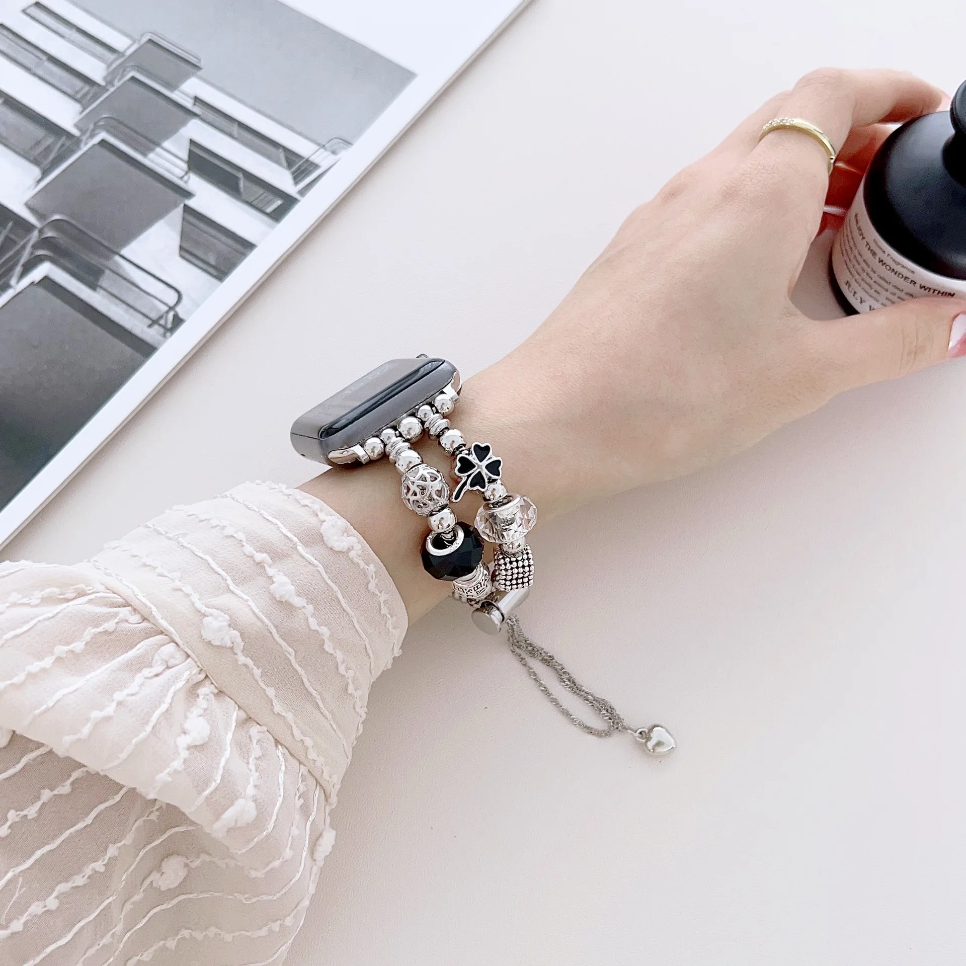 Pandora Strap for Apple Watch Band 49mm 45mm 41mm 44mm 40mm 42mm Women Jewelry Metal Bracelet iWatch Ultra 8 7 6 SE Accessories