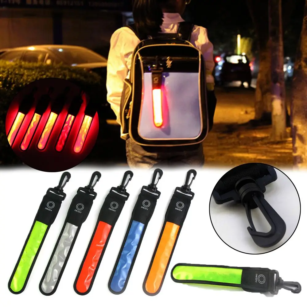

Safety Alert Wrist Support Flash Glowing Luminous Armband Arm Belt Band LED Reflective Light Backpack Hanging Lights