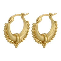 fashion punk metal glossy hoop earrings 2022 geometric vintage dangle earrings for women party jewelry gift wholesale