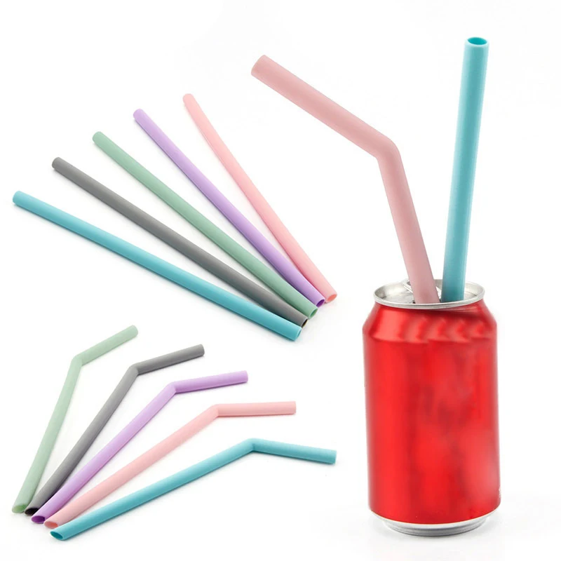 

5Pc Portable Collapsible Silicone Straw Eco-friendly Drinking Straw Reusable Long Hot Drink Straws Wedding Party Bar Accessories