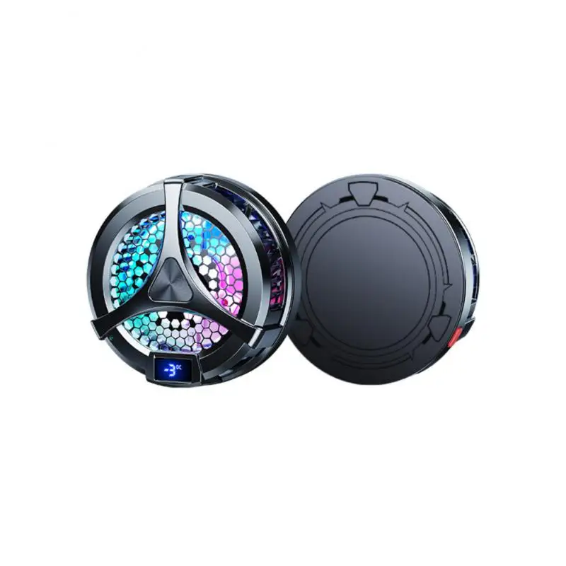 

Aluminum Phone Cooling Fan Radiator Portable With Digital Display Cooling Fan Type-c Phone Accessories Cooler Heat Sink Rgb