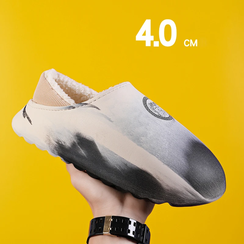 Casual Sneakers Mens Winter Shoes Plush Warm Indoor Walking Shoes Women Winter Cotton Shoes Outdoor Walking Footwear Size 36-47