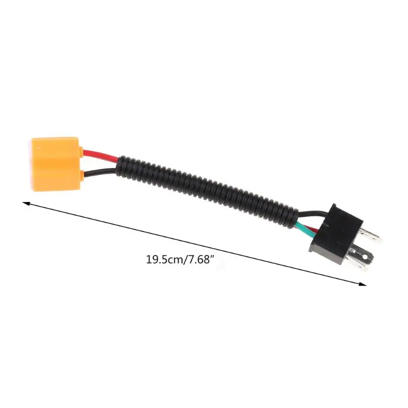 

2Pcs Vehicle Headlight Connector Harness H4 9003 Ceramic Wire Harness Plug Cable