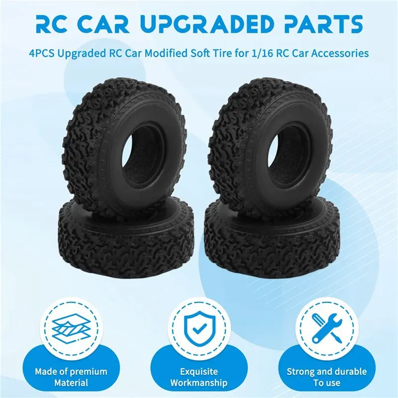FBIL-8PCS Улучшенные мягкие шины для модифицированных радиоуправляемых автомобилей WPL 116, JJRC, Feiyu. Улучшенные запчасти и аксессуары для радиоуправляемых автомобилей. (art.: 3920dd02dc207) - 3920dd02dc207