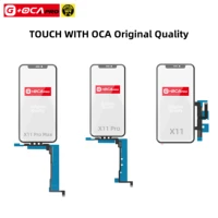 5pcs no touch ic tp digitizer screen glass with oca glue film for iphone 11 11pro 11 pro max 12 original touch without ic chip